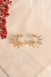 Heliophilia Silver Pendientes de Oro con Recubrimiento de Laca